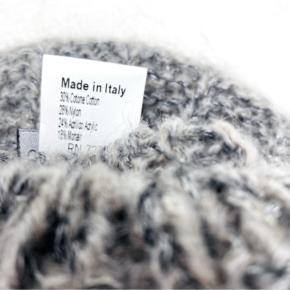 Cintelli & Galluzzo Grey Knit Beret OS - Picture 6 of 6